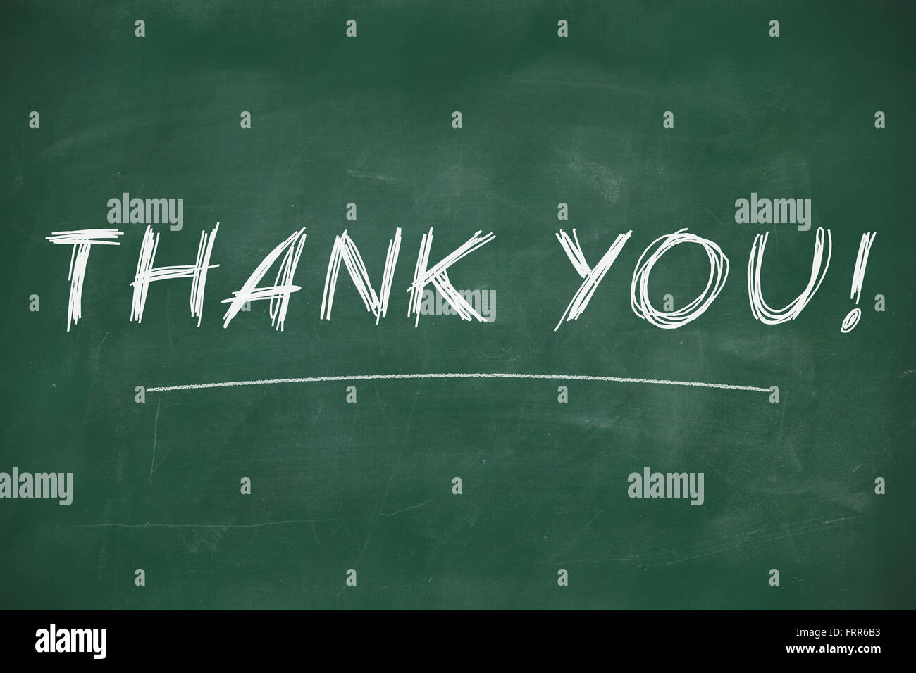 Thank you handwritten with chalk on blackboard Stock Photo - Alamy