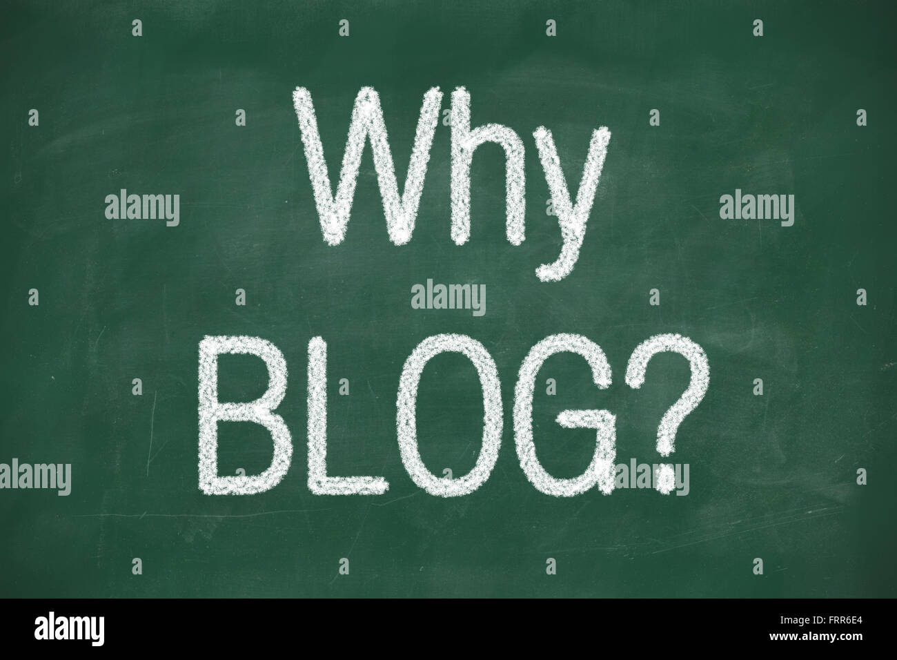 why blog question handwritten on the school blackboard Stock Photo - Alamy