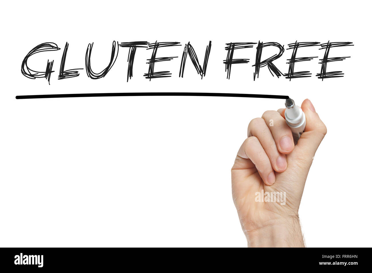 Gluten free diet concept handwritten with white chalk on a whiteboard Stock Photo Alamy
