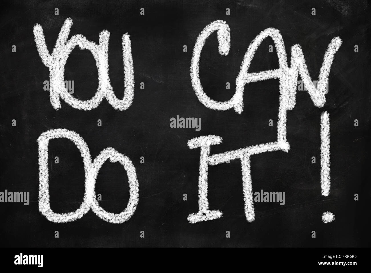 You Can Do It Handwritten On Blackboard Stock Photo - Alamy