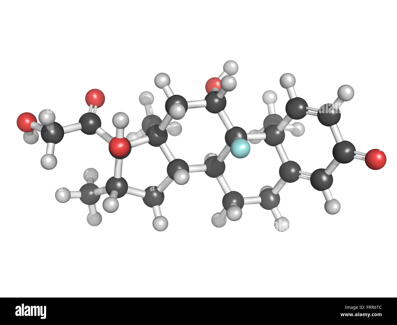 Chemical structure of an anti-inflammatory and immunosuppressive steroid drug, Betamethasone Stock Photo