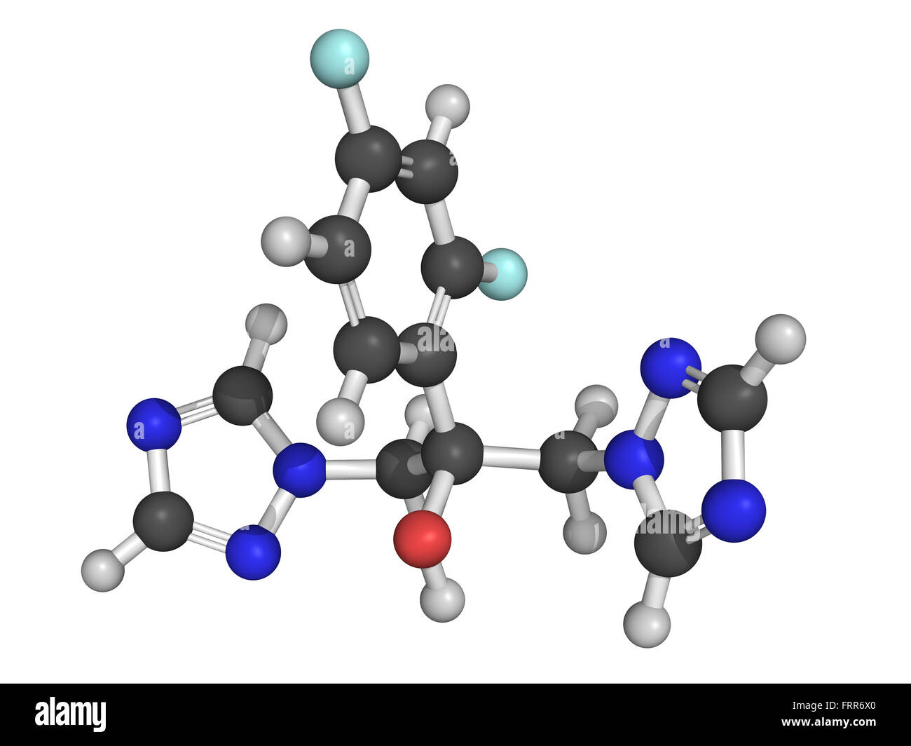 Chemical structure of fluconazole, an antifungal drug used in the