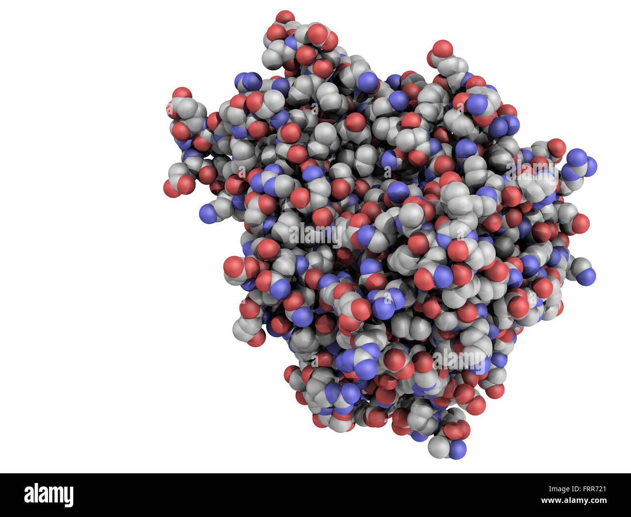 Tumor necrosis factor (TNF, cachexin, cachectin) protein, a cytokine that plays an important role in inflammation and immunity. Stock Photo