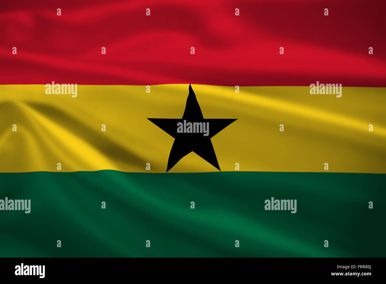 Ghana flag blowing in the wind. Background texture Stock Photo - Alamy