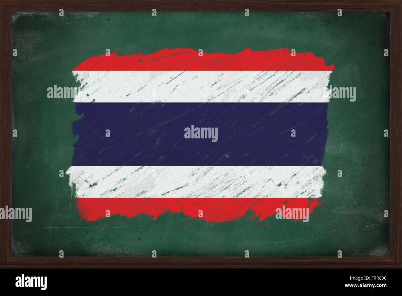 Thailand flag painted with color chalk on old blackboard Stock Photo ...