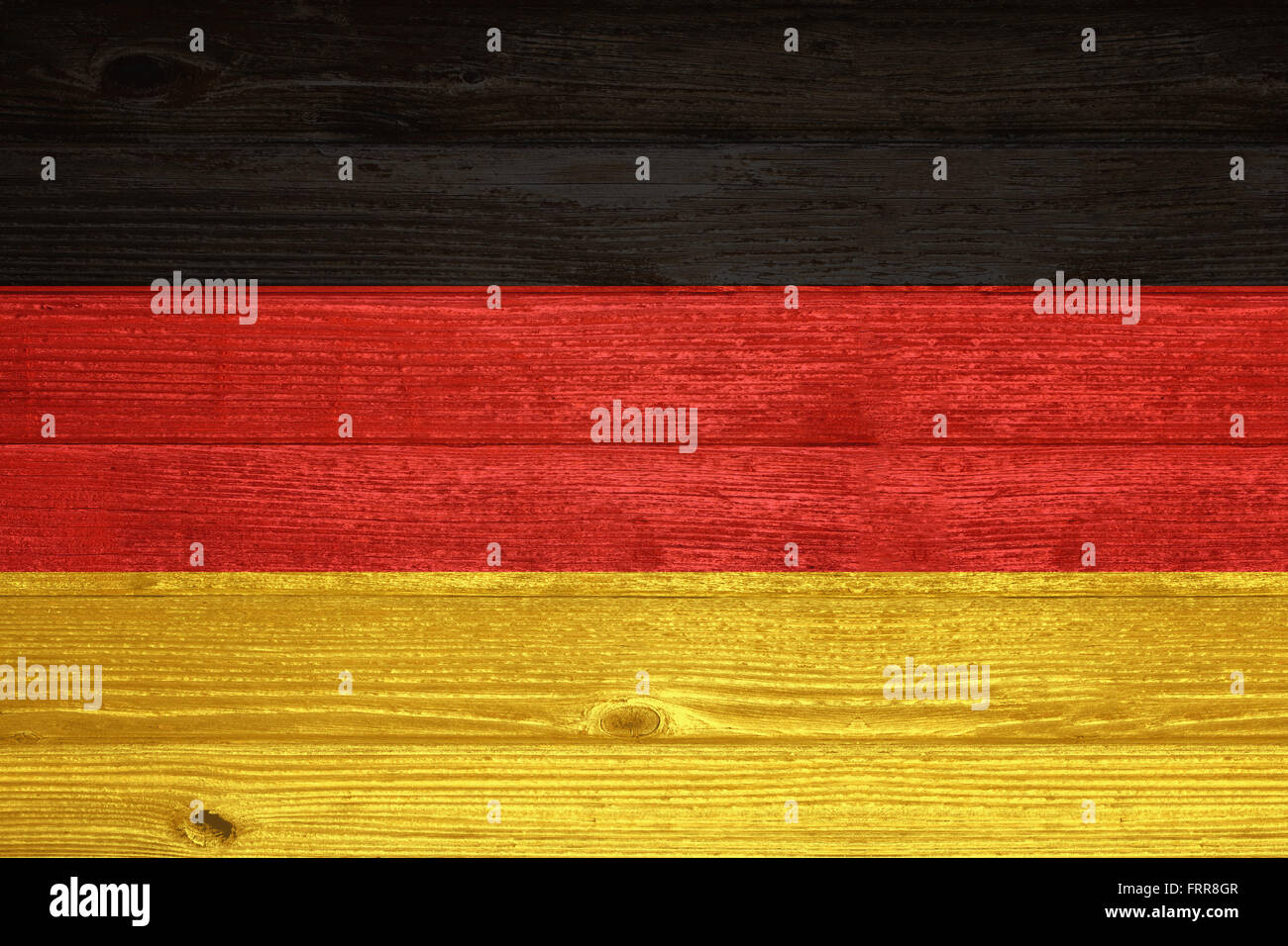 Germany Flag painted on old wood plank background Stock Photo - Alamy