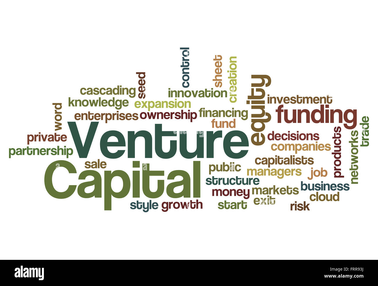 Venture capital equity funding investor concept background Stock Photo