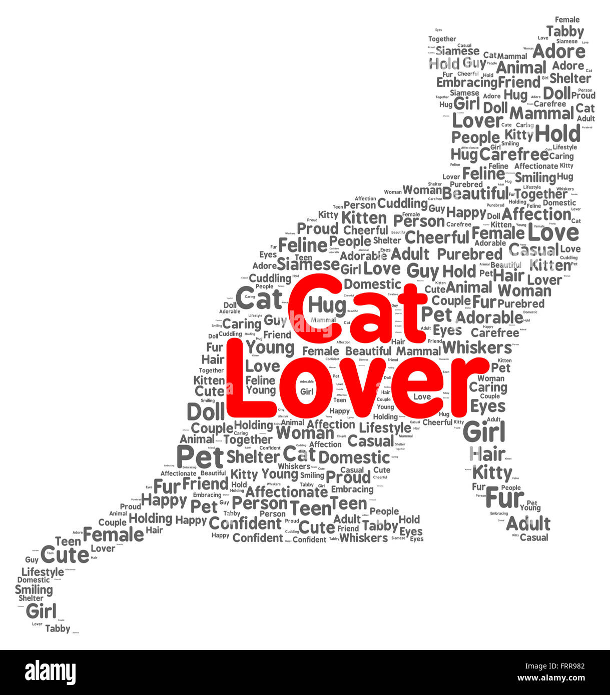 Cat lover word cloud shape concept Stock Photo Alamy