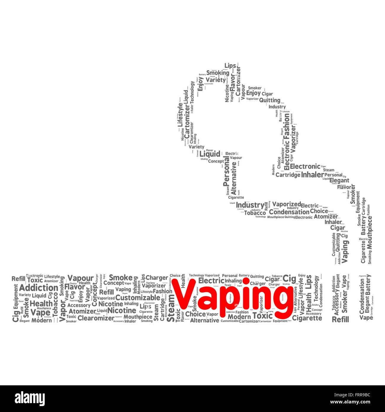 Vaping word cloud shape concept Stock Photo Alamy