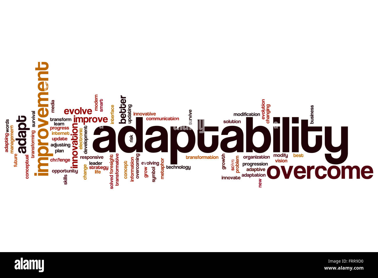 Adaptability word cloud concept Stock Photo