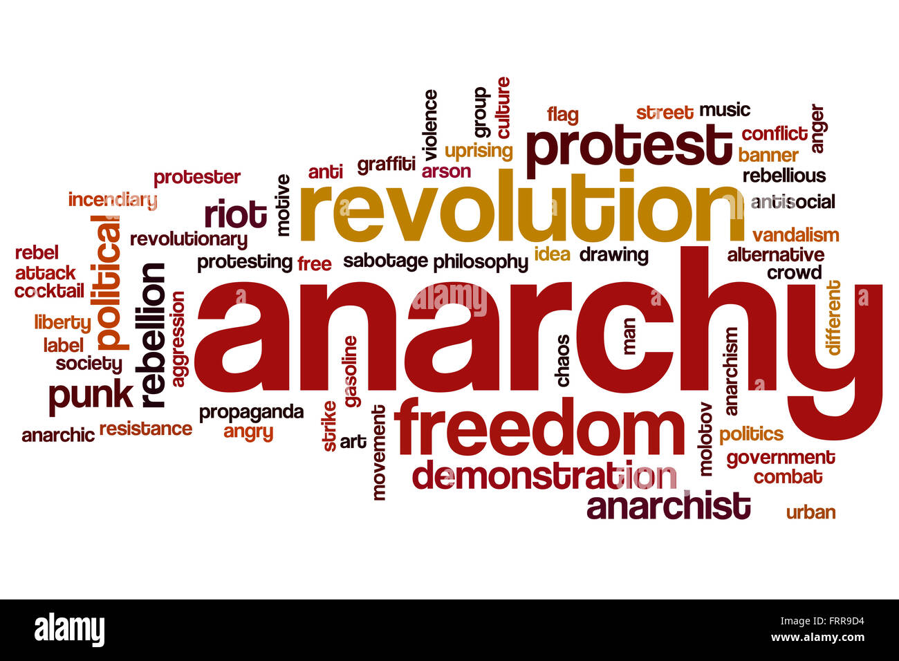 Anarchy word cloud concept Stock Photo