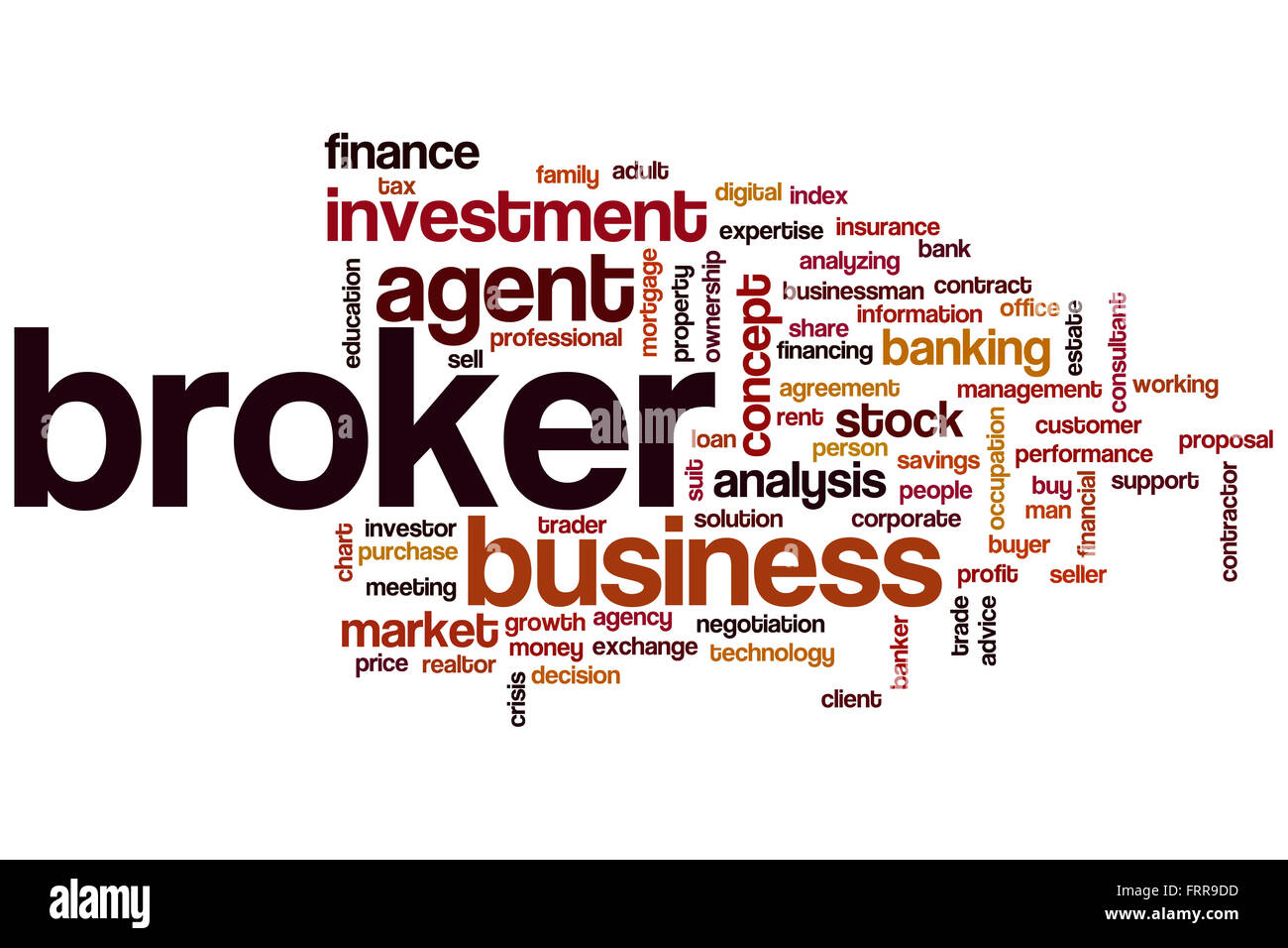 Broker word cloud concept Stock Photo - Alamy