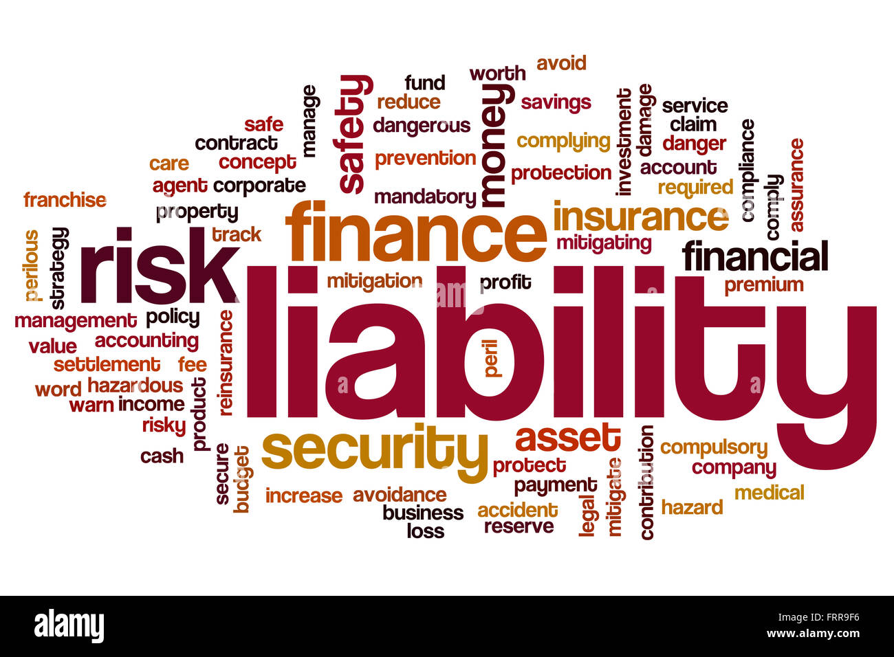 Liability word cloud concept Stock Photo