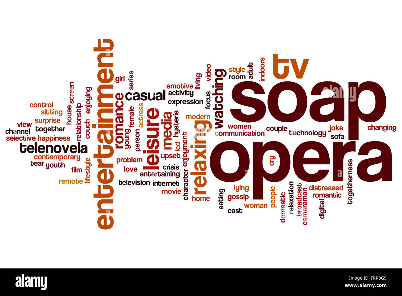 Soap opera word cloud concept Stock Photo Alamy