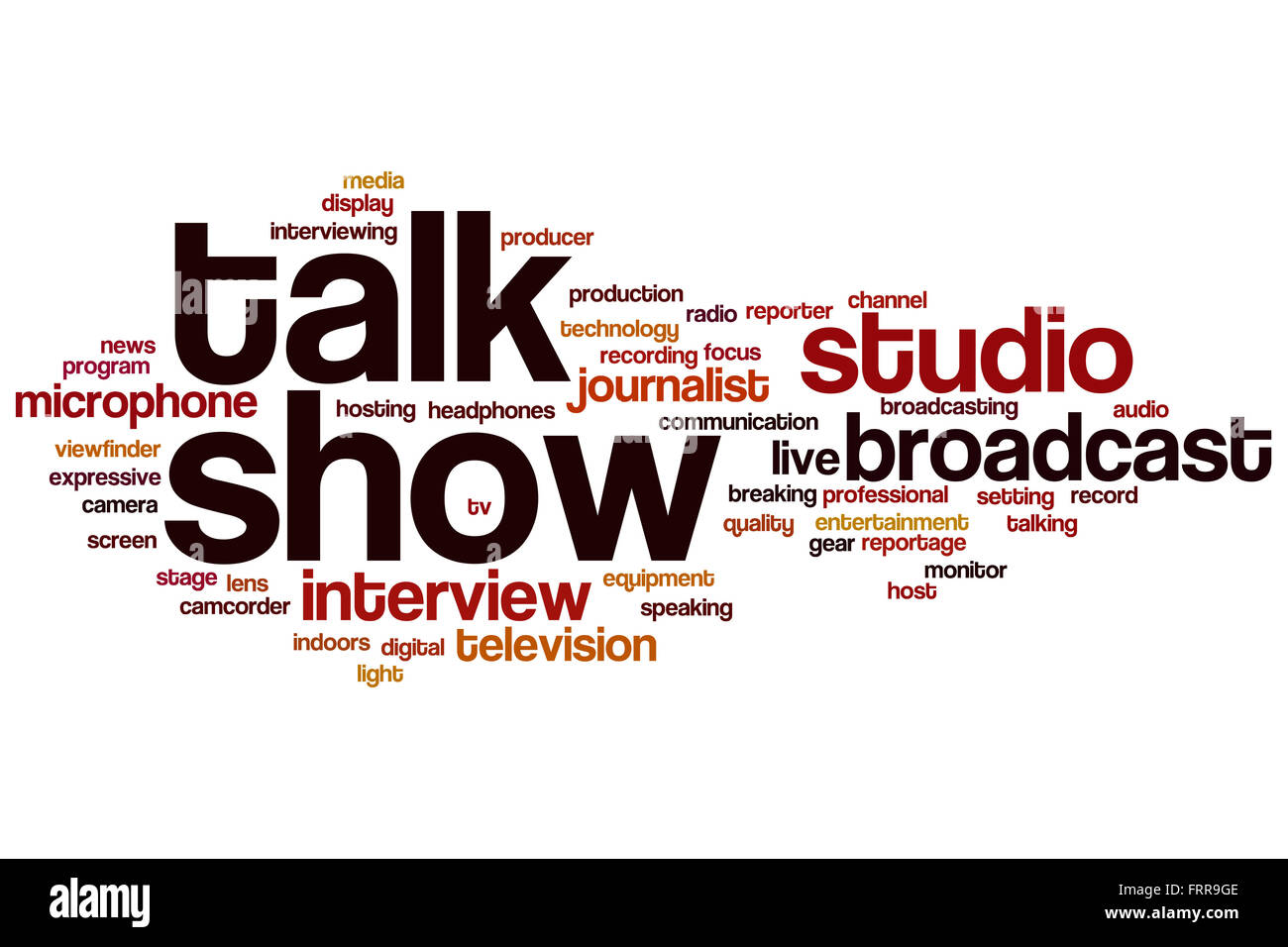 Talk show word cloud concept Stock Photo