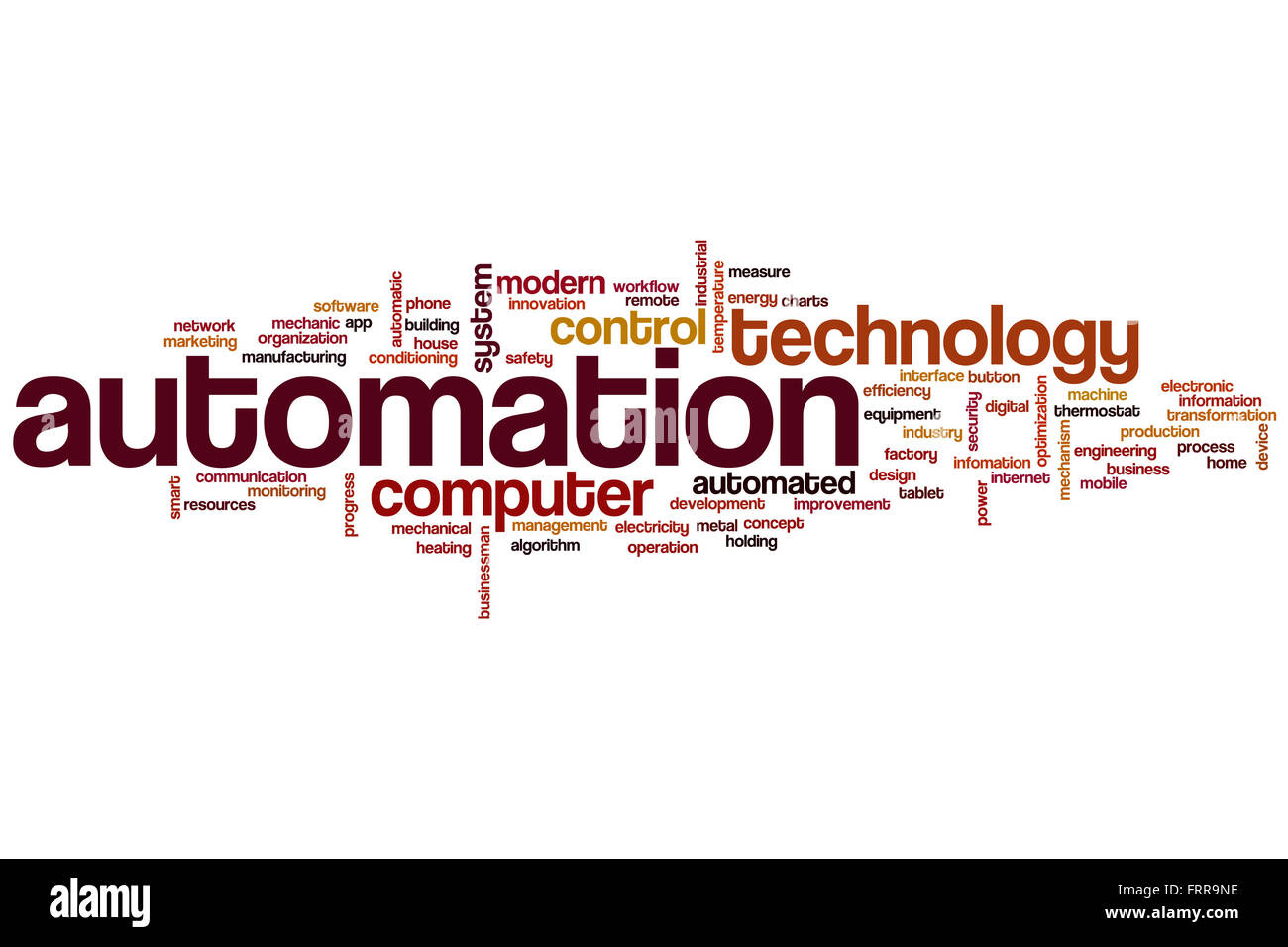 Automation word cloud concept Stock Photo Alamy