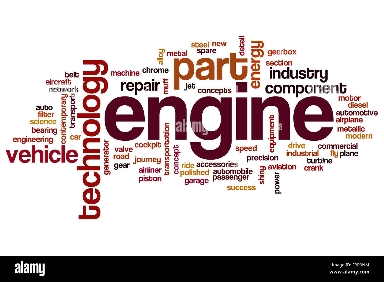 Engine word cloud concept Stock Photo Alamy