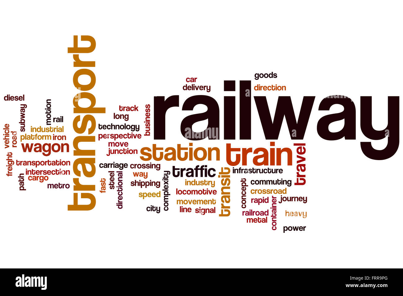 Railway word cloud concept Stock Photo Alamy