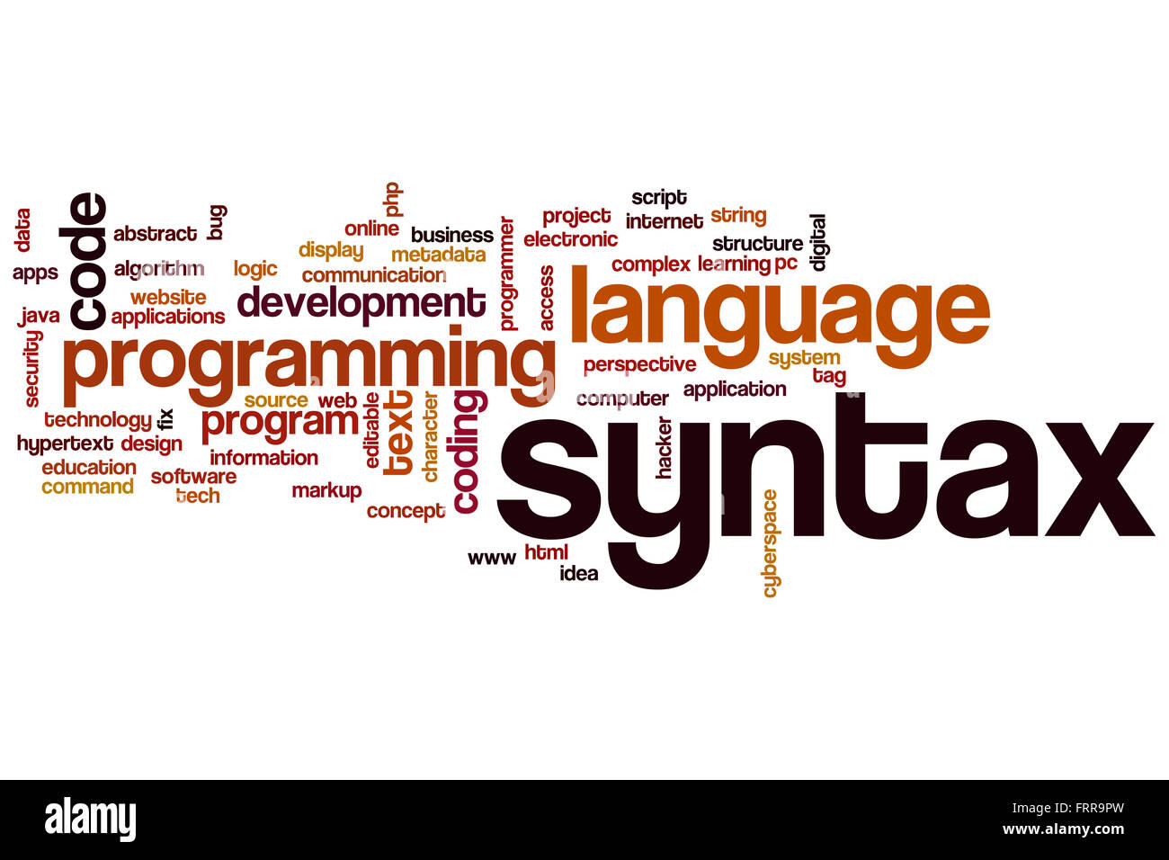 Syntax word cloud concept Stock Photo