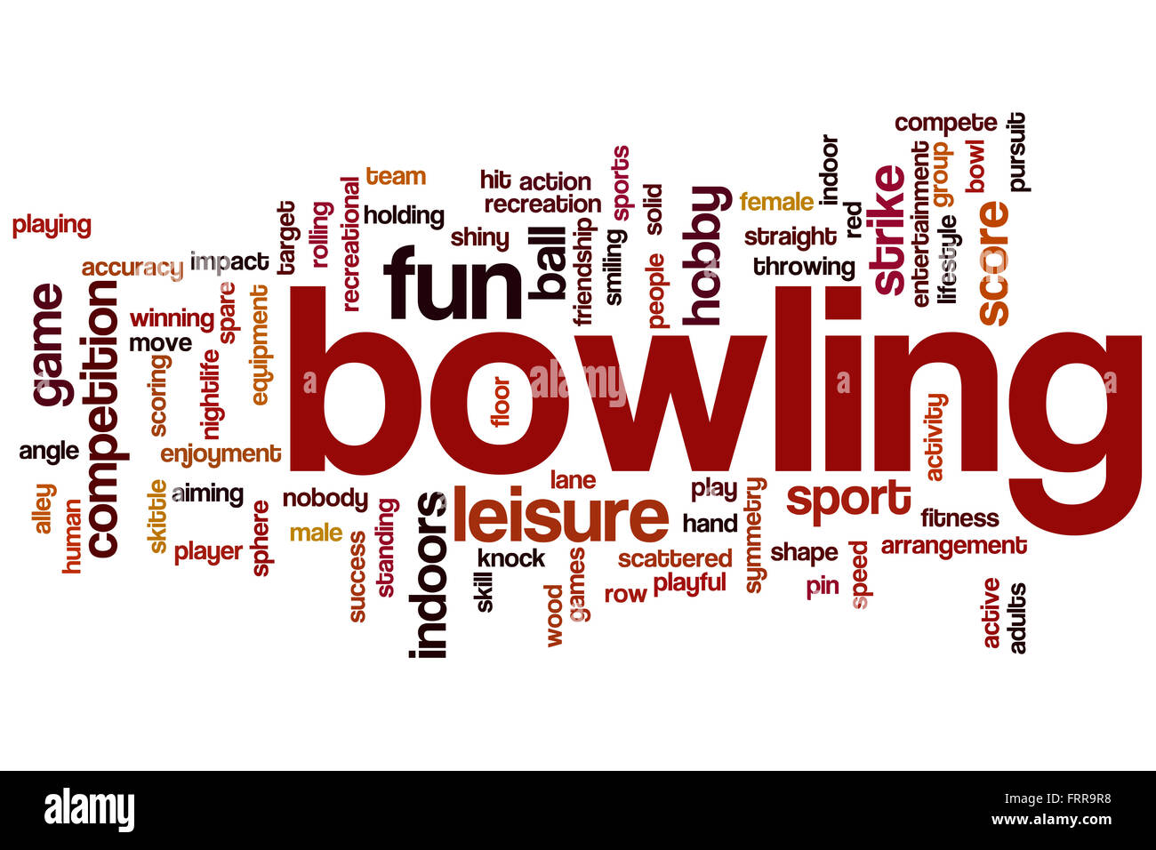 Bowling word cloud concept Stock Photo Alamy