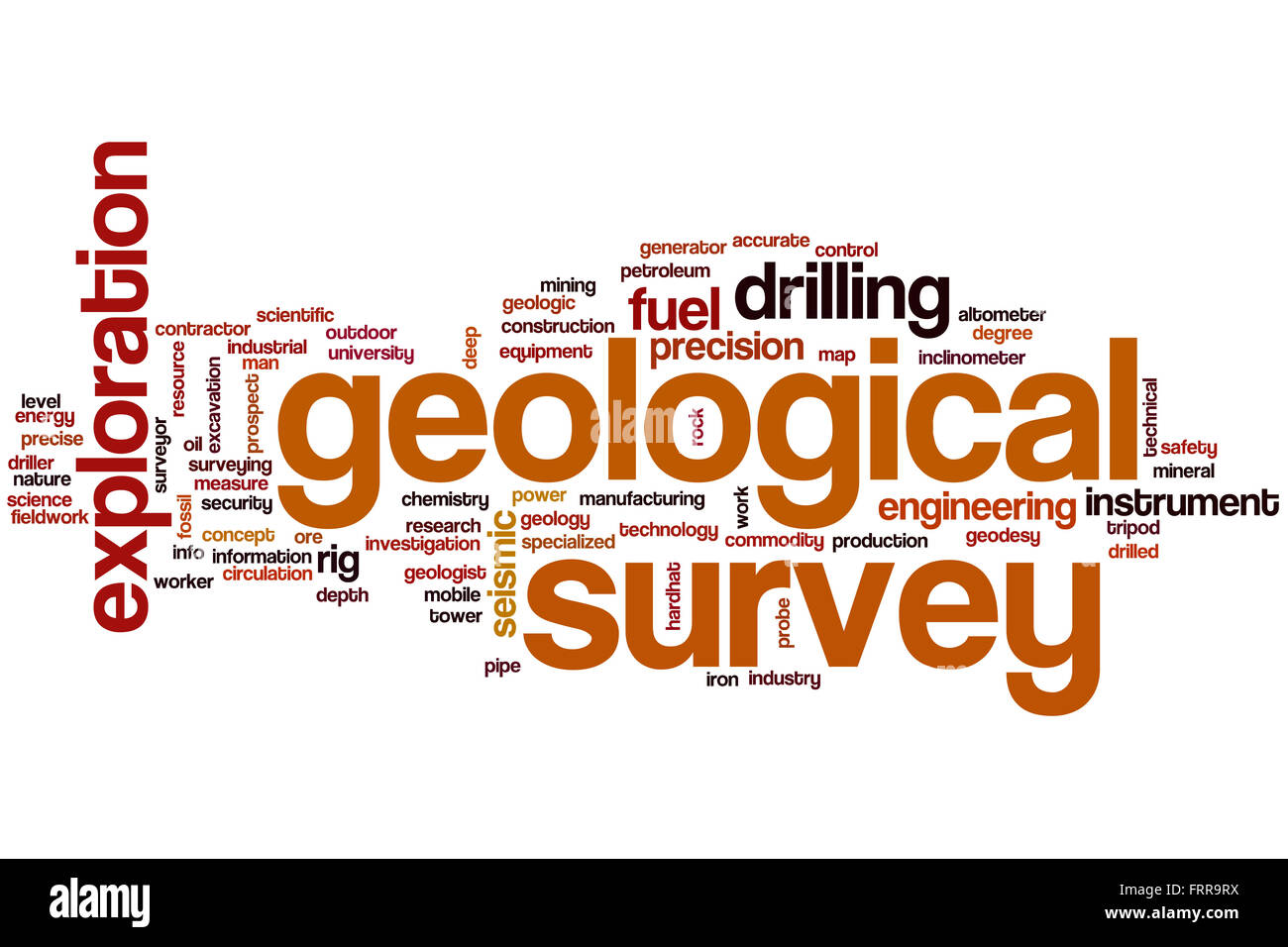 Geological survey word cloud concept Stock Photo