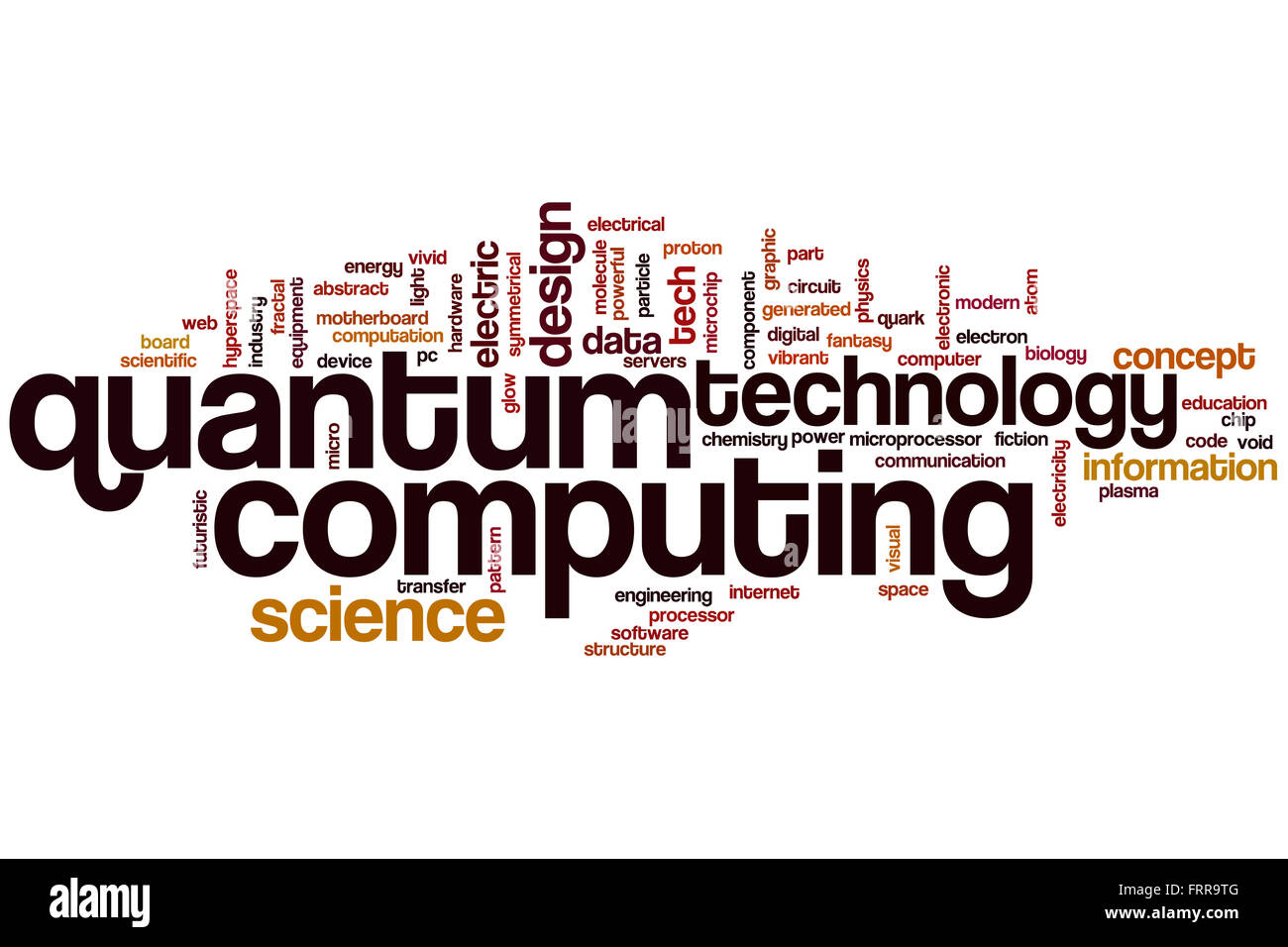 Quantum computing word cloud concept Stock Photo Alamy