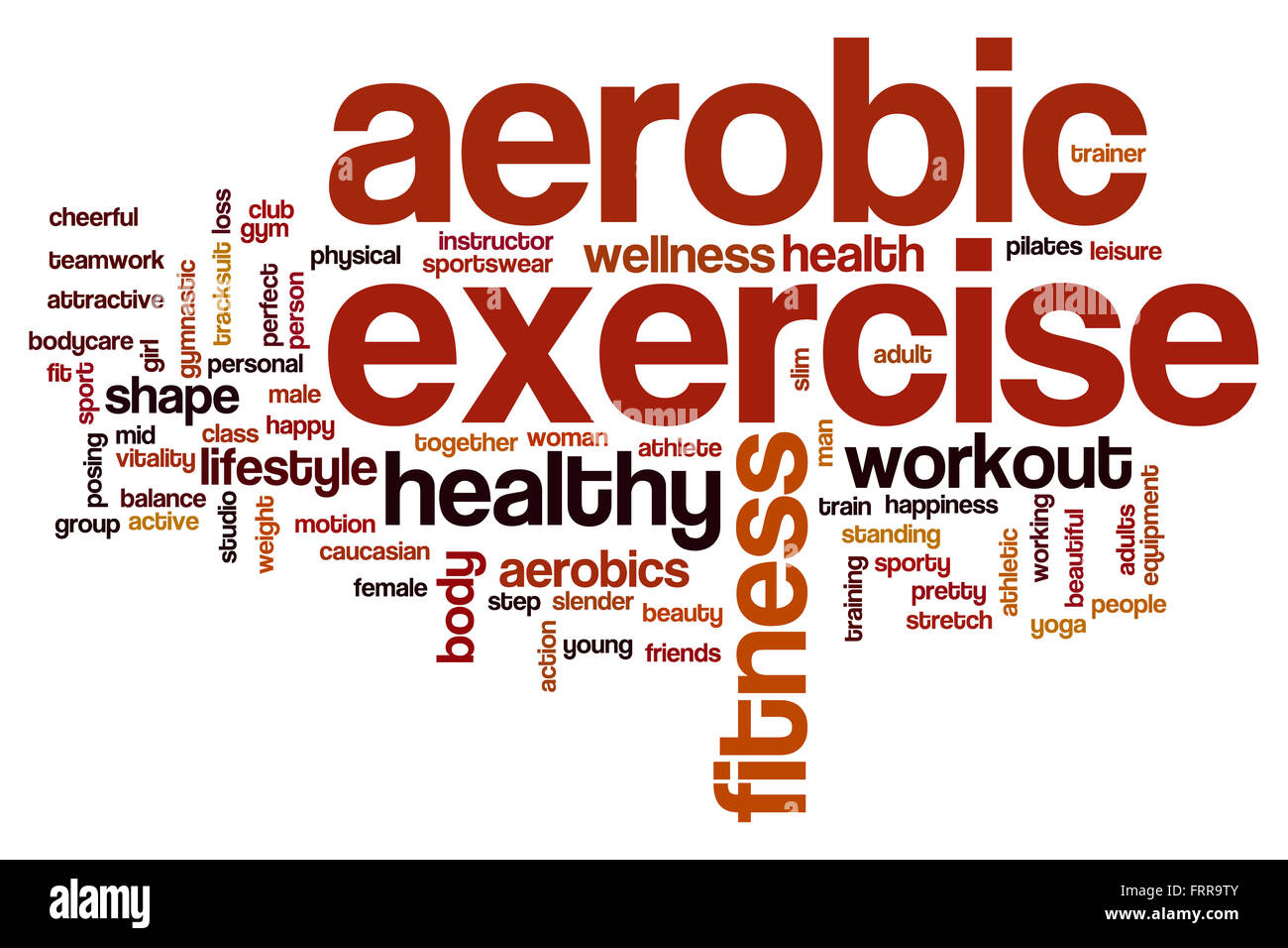 Aerobic exercise word cloud concept Stock Photo - Alamy