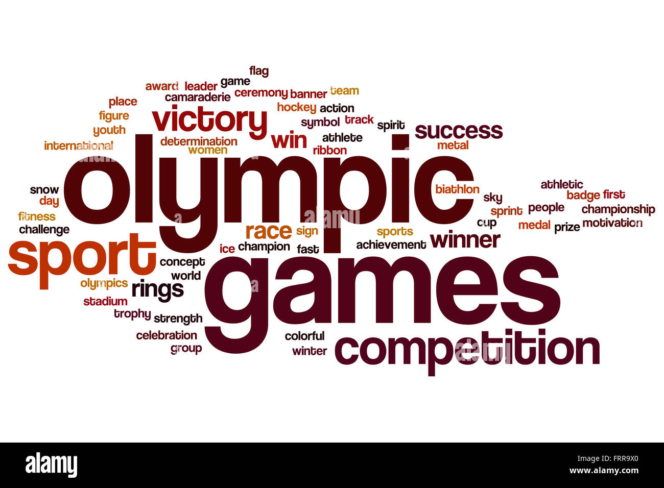 Olympic Games Word Cloud Concept Stock Photo - Alamy