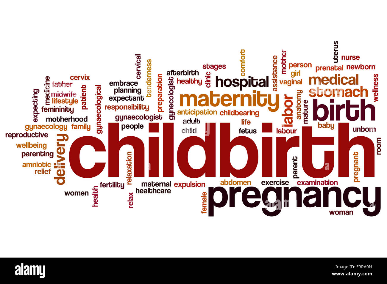 Childbirth word cloud concept Stock Photo
