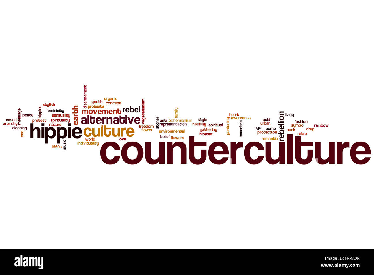 Counterculture word cloud concept Stock Photo