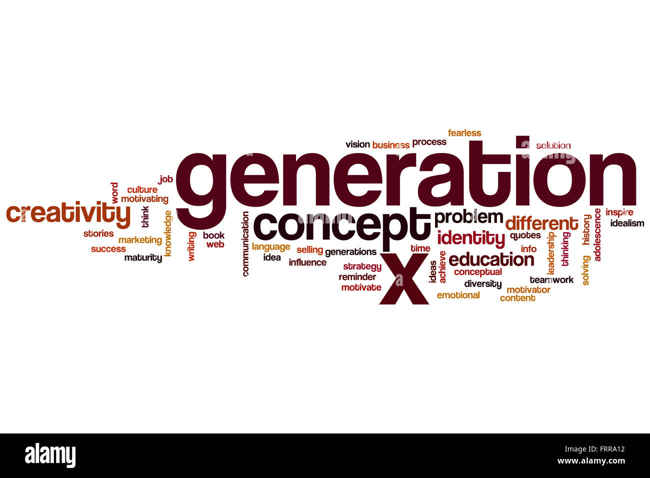 Generation x word cloud concept Stock Photo