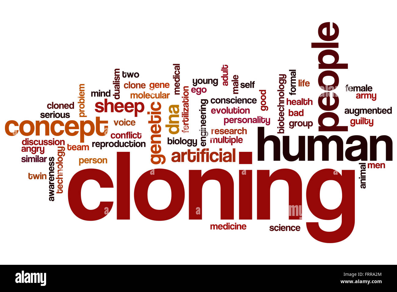 Cloning word cloud concept Stock Photo Alamy