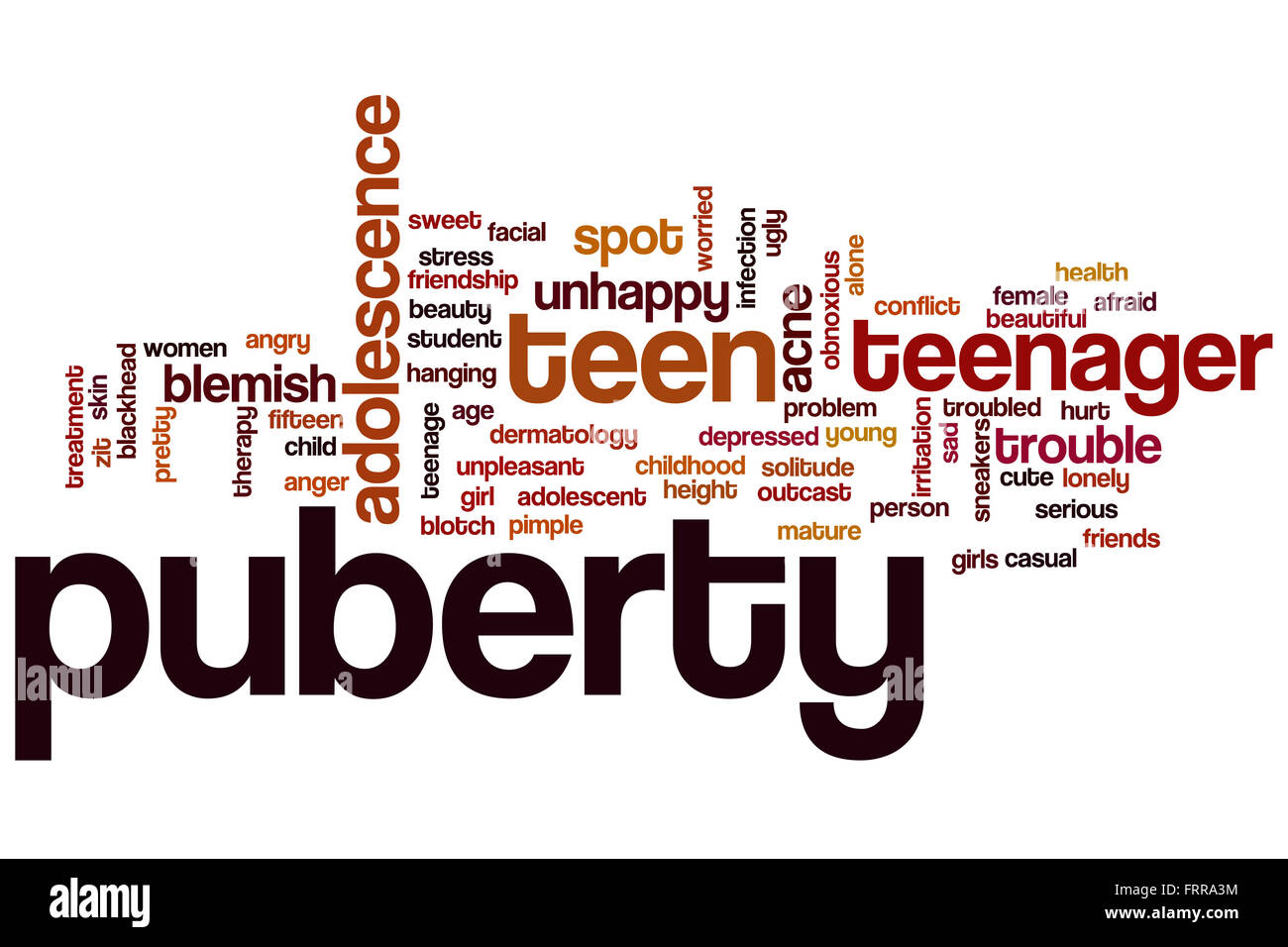 Puberty word cloud concept Stock Photo