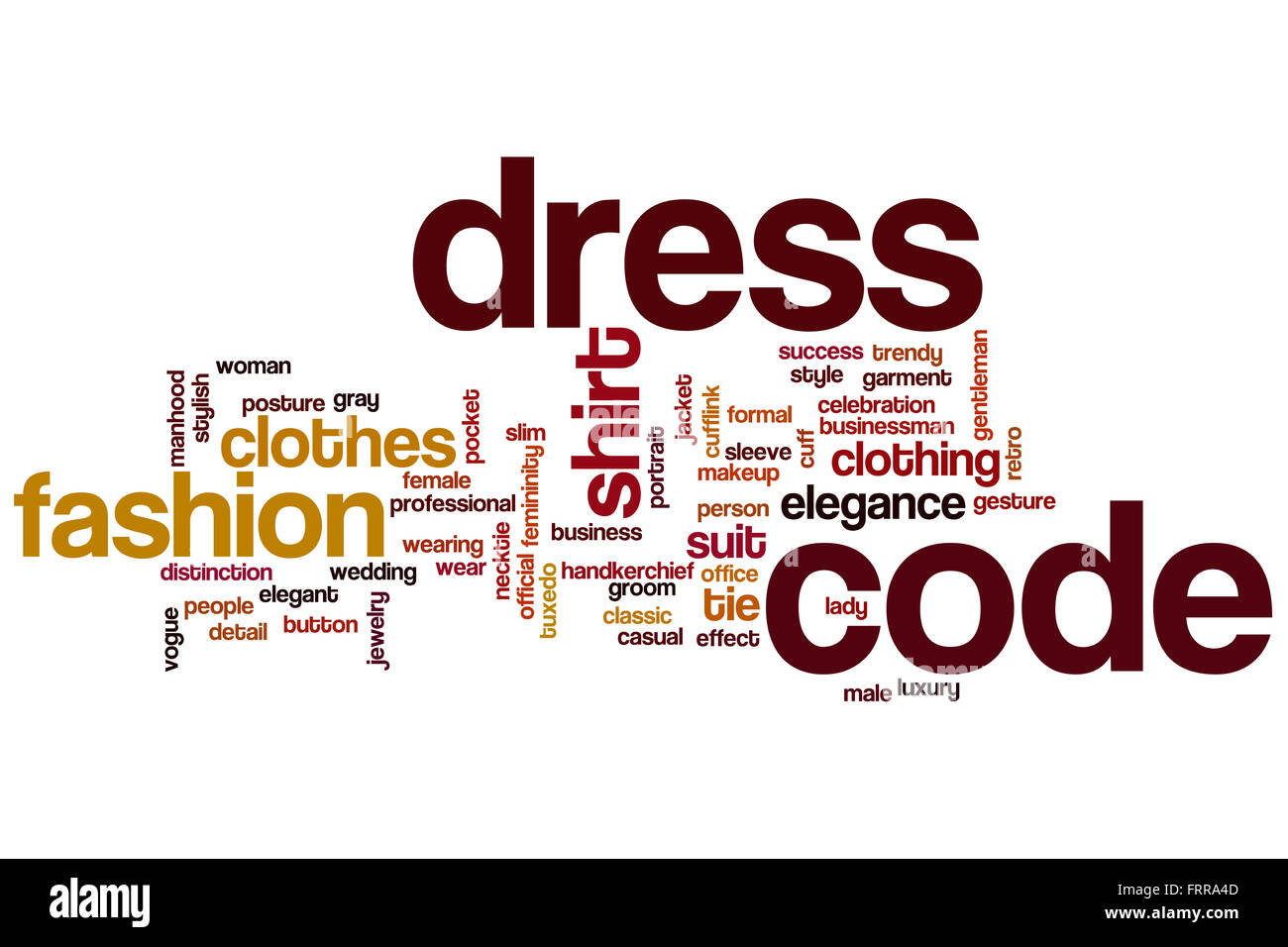 Dress code word cloud concept Stock Photo