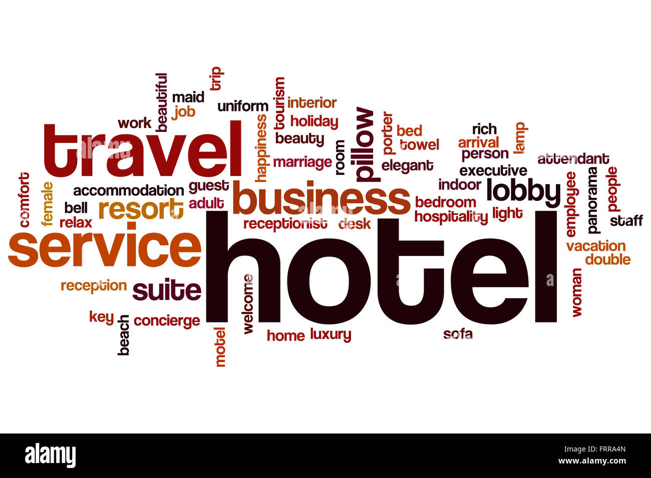 Hotel word cloud concept Stock Photo Alamy