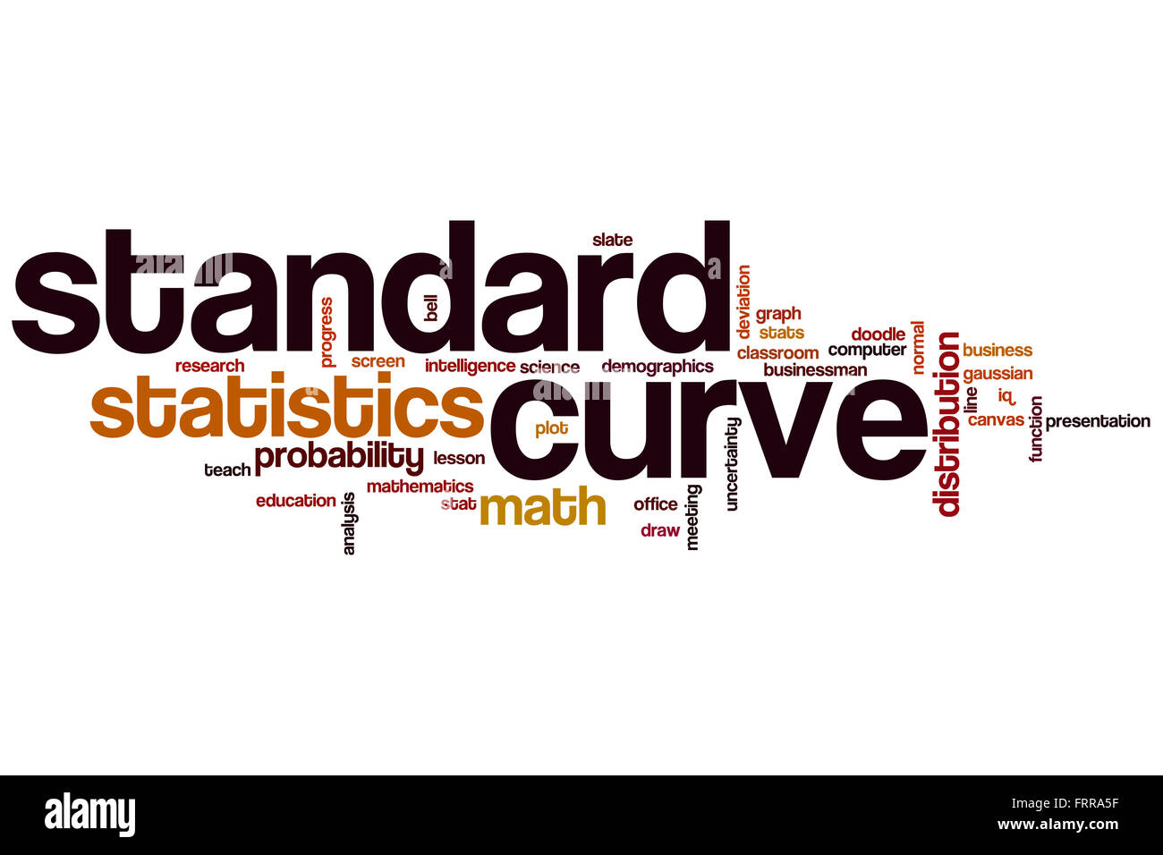 Standard curve word cloud concept Stock Photo