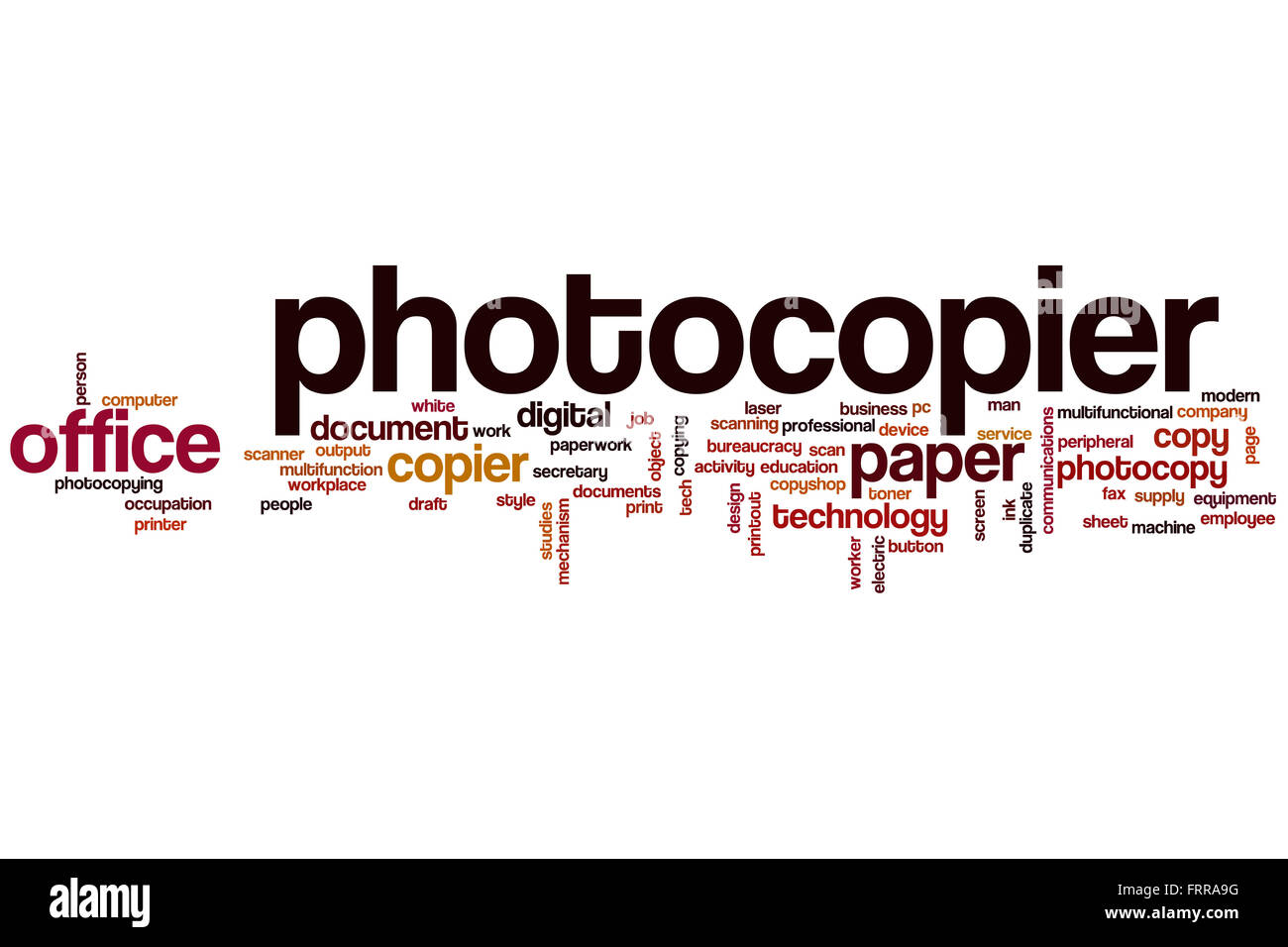 Photocopier word cloud concept Stock Photo Alamy