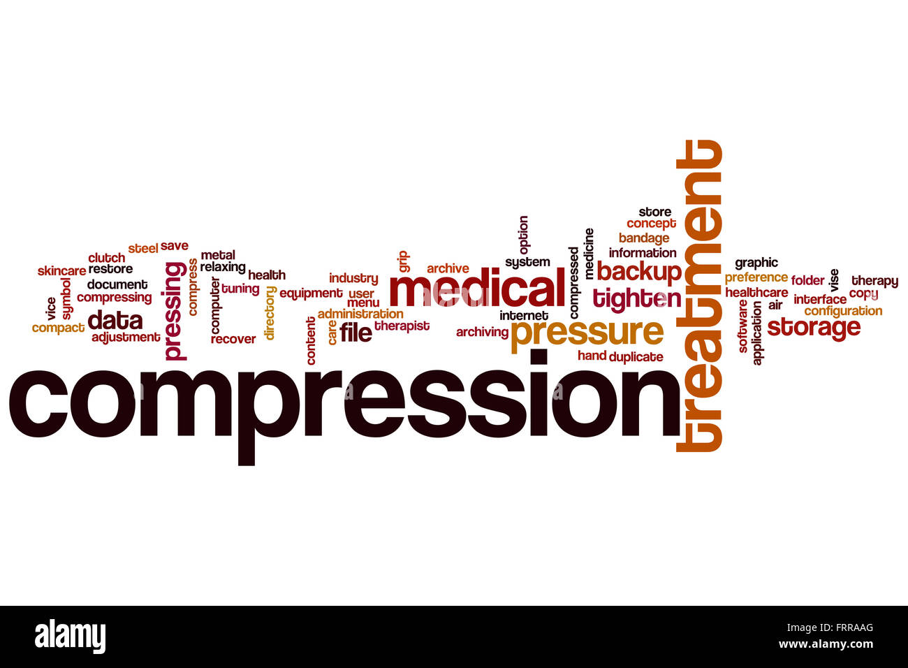 Compression word cloud concept Stock Photo Alamy