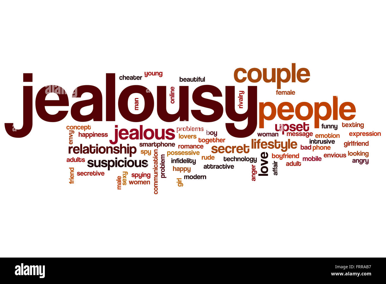 Jealousy word cloud concept Stock Photo Alamy
