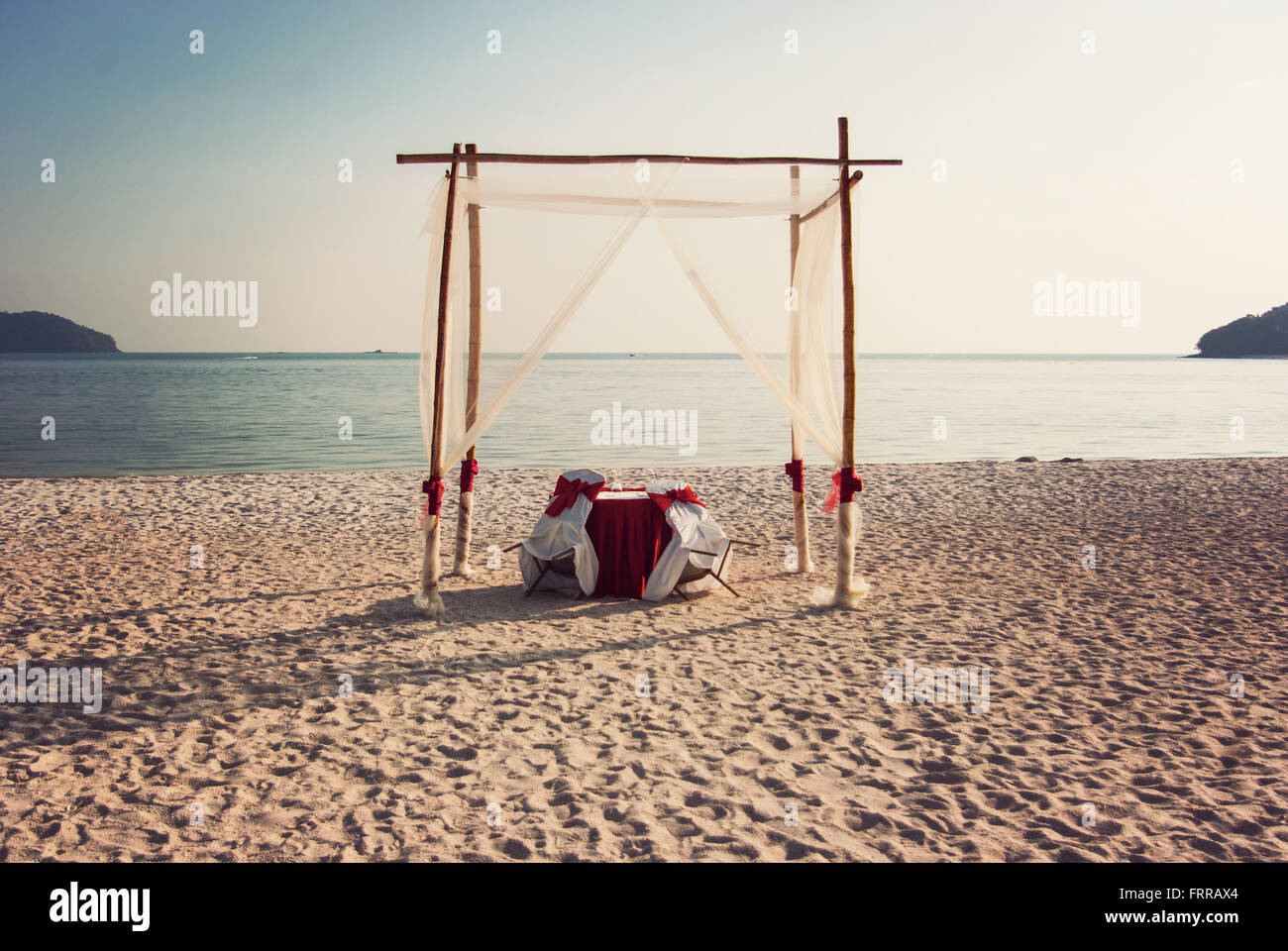 Romantic Dinner Table On The Beach Langkawi Malaysia Stock Photo Alamy