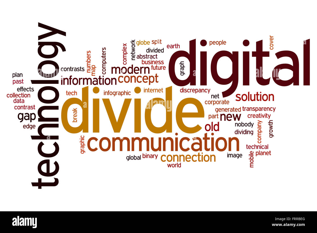 Digital divide concept word cloud background Stock Photo Alamy