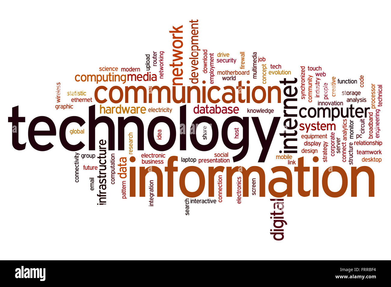 Information technology concept word cloud background Stock Photo