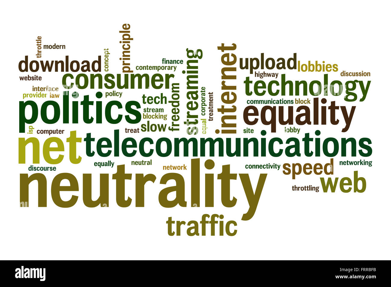 Net neutrality concept word cloud background Stock Photo