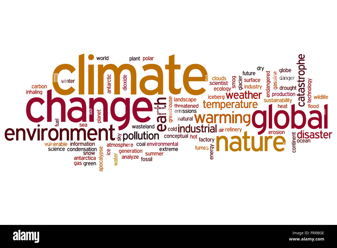 Climate change concept word cloud background Stock Photo