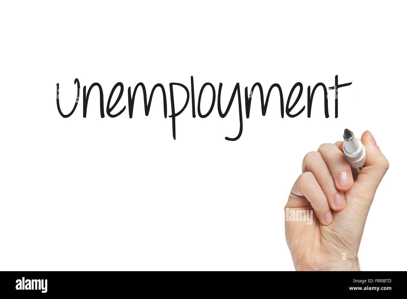Unemployed Writing Unemployment Cut Out Stock Images & Pictures - Alamy