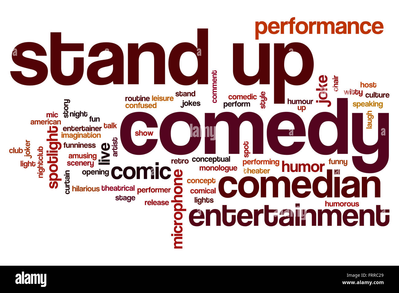Stand up comedy concept word cloud background Stock Photo