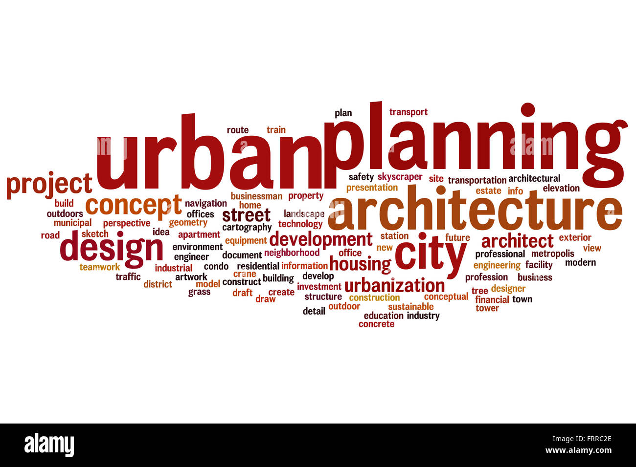 Urban planning concept word cloud background Stock Photo