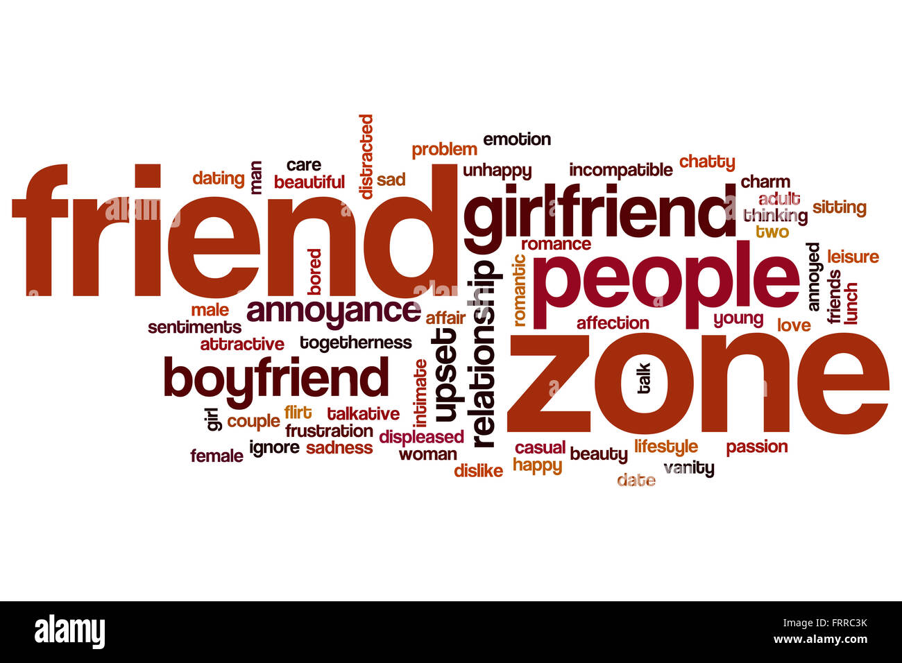Friend zone concept word cloud background Stock Photo Alamy