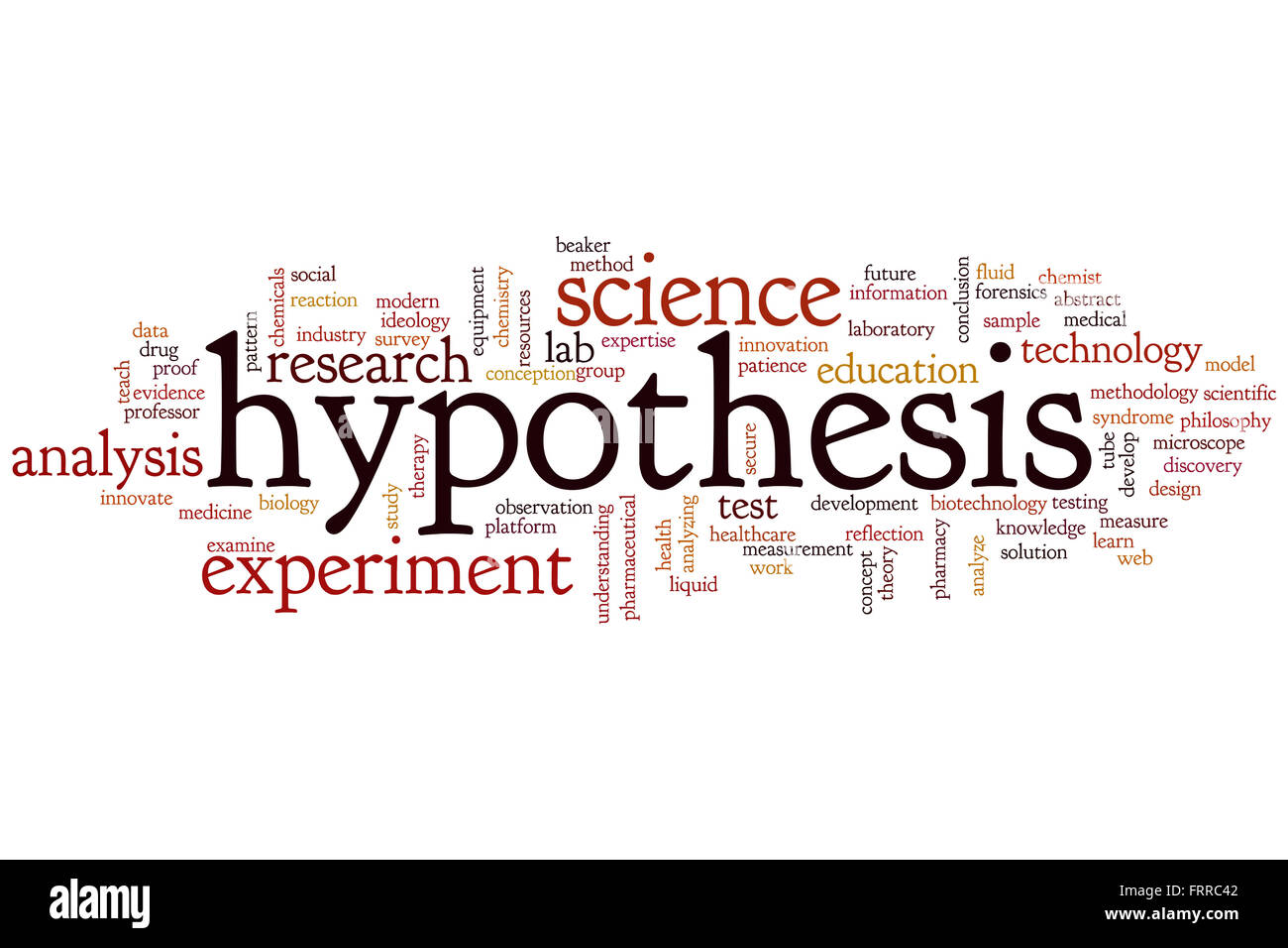 Hypothesis concept word cloud background Stock Photo
