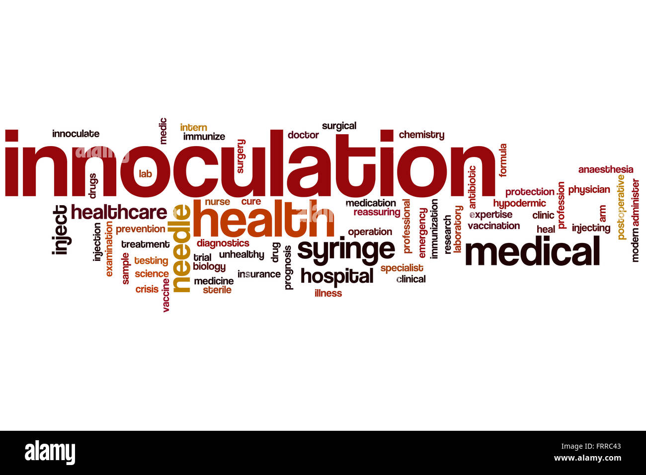 Innoculation concept word cloud background Stock Photo
